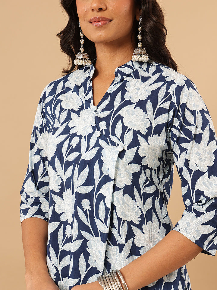 Urban Weave Cotton Co-ord Set: Indigo Muse