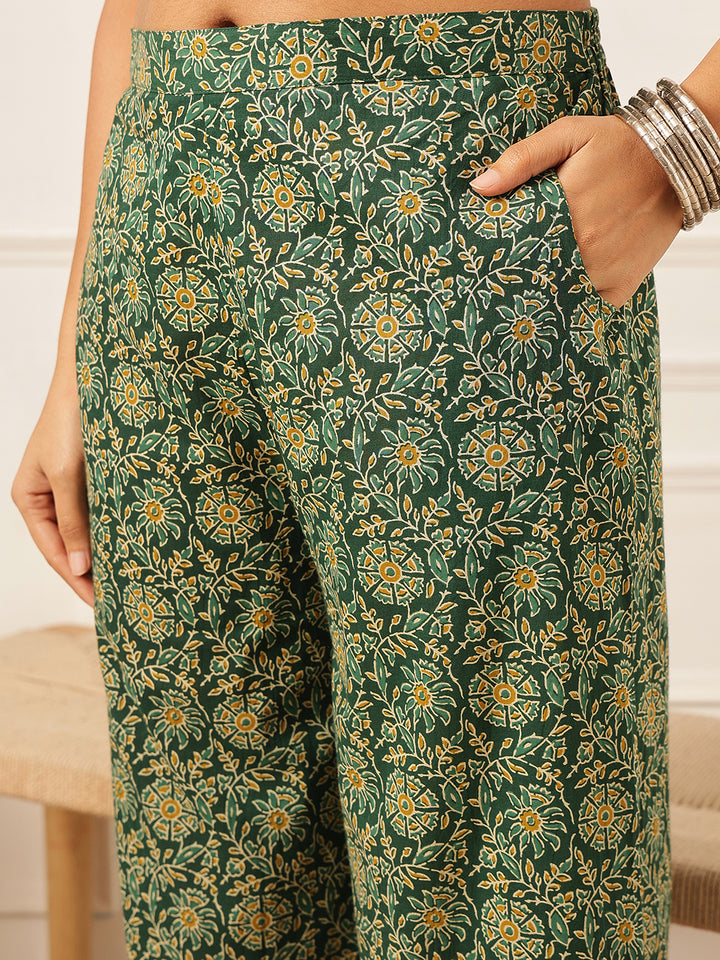 Forest Green Cotton Suit Set