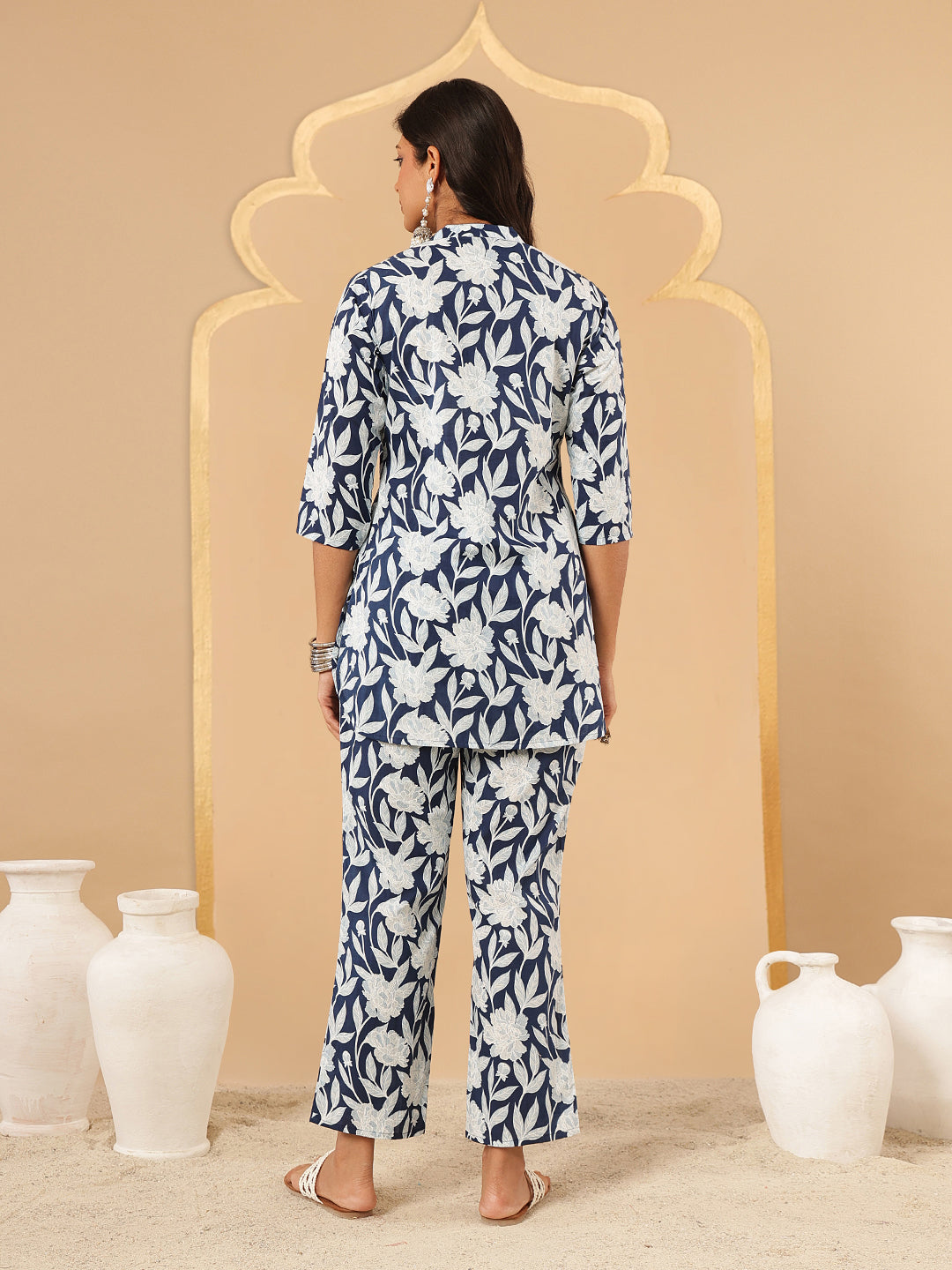 Urban Weave Cotton Co-ord Set: Indigo Muse