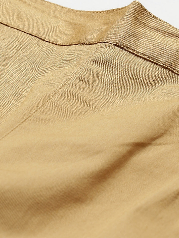 Dark Beige Slim Fit Trousers